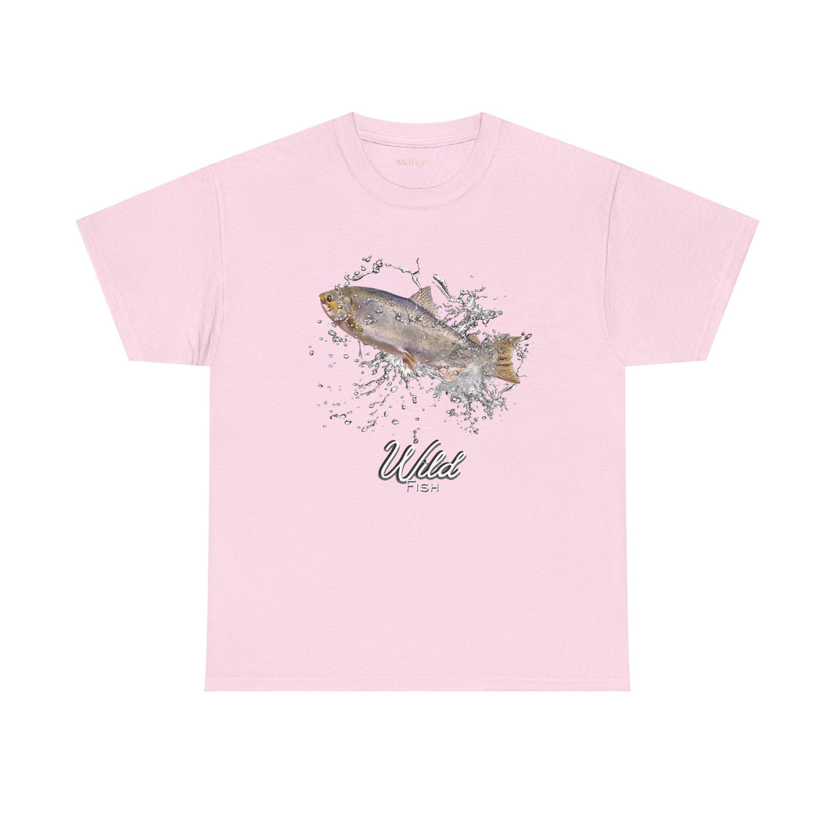 T-shirt featuring a photo of a Wild Chinook Salmon Fish with a water splash graphic design!
