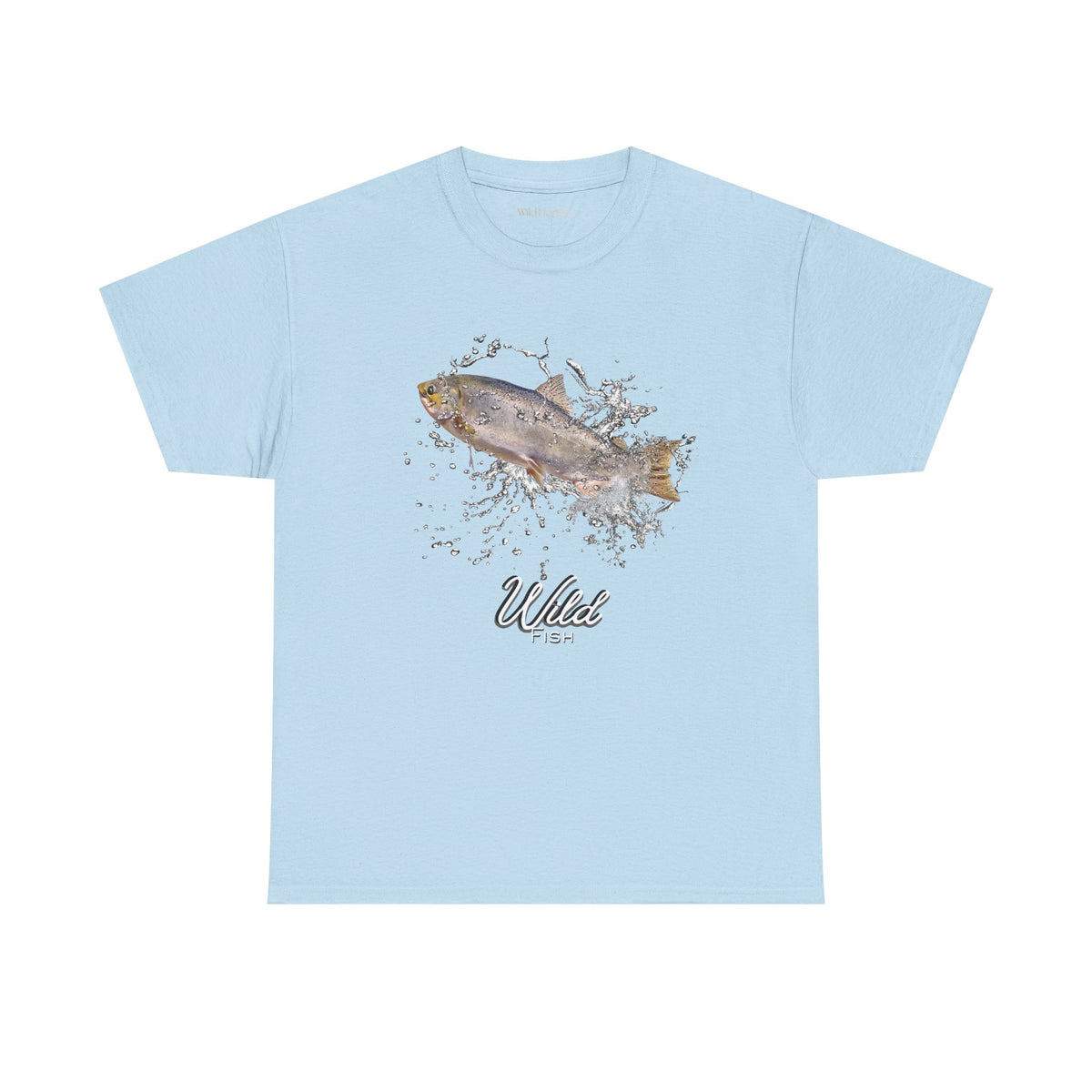 T-shirt featuring a photo of a Wild Chinook Salmon Fish with a water splash graphic design!