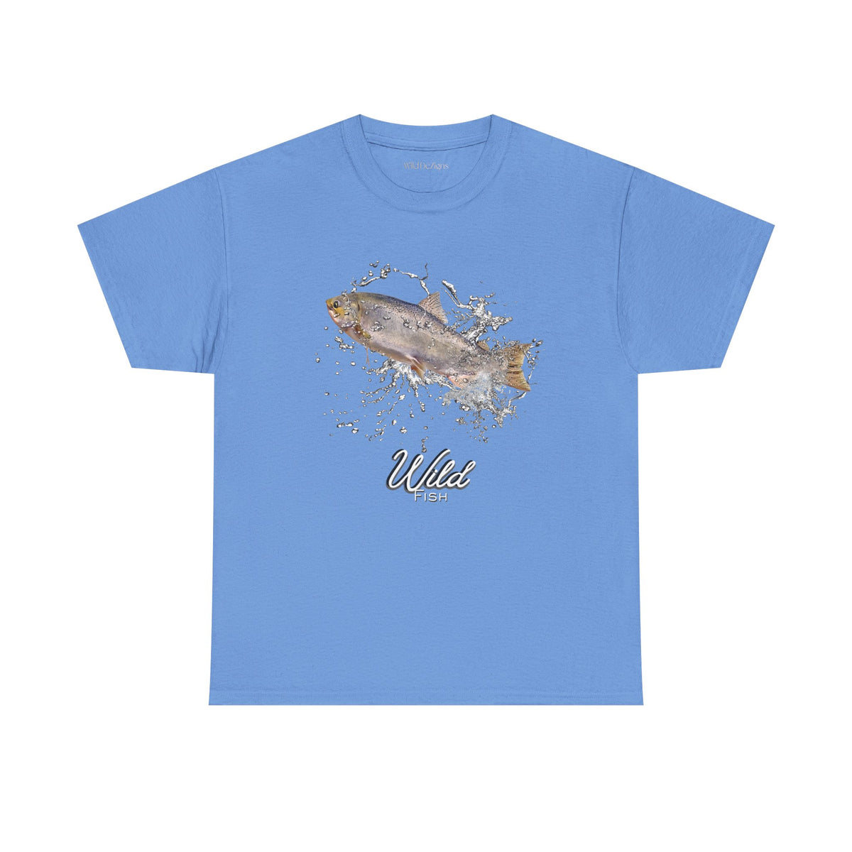 T-shirt featuring a photo of a Wild Chinook Salmon Fish with a water splash graphic design!